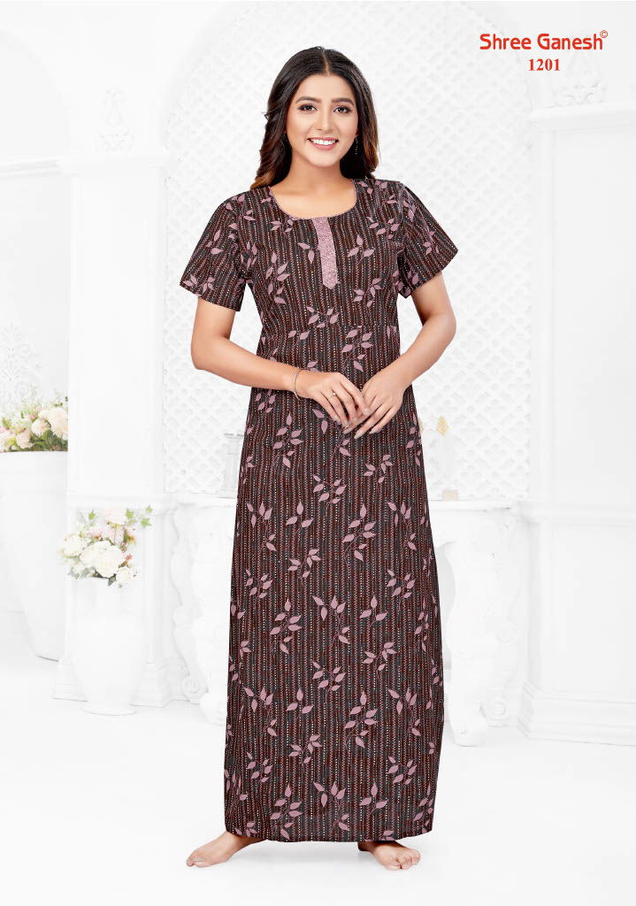 Kavya Vol 2 By Shree Ganesh Printed Cotton Nighty Wholesale Shop In Surat

